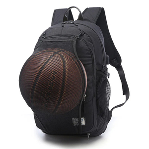 Custom Outdoor Travel <b>Backpack</b> <b>With</b> USB Waterproof Polyester Lining Gym Sport Football Basketball Bagpack Shoe <b>Compartment</b> - Product Image 5