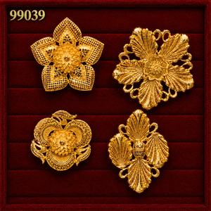 MOLL JEWELLERS แหวนแต่งงานลายดอกไม้ประดับเพชรซิร์คอนเคลือบทอง 18k สำหรับเป็นของขวัญแต่งงานสำหรับผู้หญิง - Product Image 1