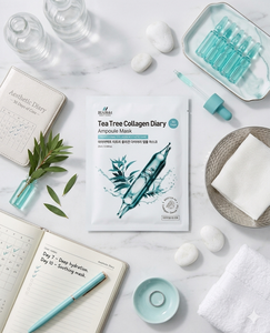 Mascarilla Facial Coreana de Árbol de Té y Colágeno, Ampolla Calmante para el Acné, Antienvejecimiento, Calmante de Poros, Iluminadora, Blanqueadora y Exfoliante - Product Image 3