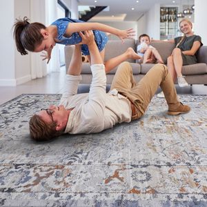PAYAS Collection Traditional <b>Runner</b> <b>Rug</b> 2X8 Ivory/Grey Timeless Style and Comfort - Product Image 3