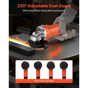 High Speed 5\" Electric Angle Grinder 10Amps 10000RPM <b>Power</b> <b>Tool</b> with 230 Degrees Adjustable Dus 710W" Corded Angle Grinders - Product Image 4