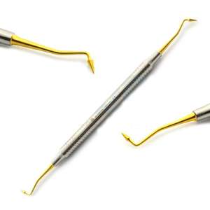 Kit dentaire manuel de placement d'implants composites avec pointes en or pour sculpture manuelle - Shuja Surgico - Product Image 2