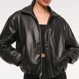 Chaquetas de Cuero Genuino para Mujer al por Mayor con Tela Satinada, Diseño Transpirable y Elegante, Prendas de Moda en Venta - Product Image 5