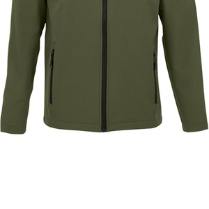 Veste softshell homme sur mesure, col montant, logo personnalisé sur le devant, légère, respirante, vêtement d'hiver, veste softshell - Product Image 6