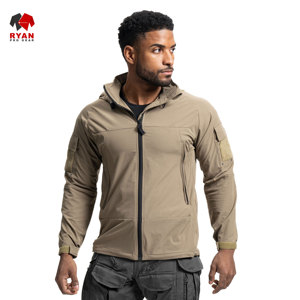 แจ็คเก็ตซอฟต์เชลล์ดีไซน์พิเศษสำหรับผู้ชาย ยี่ห้อ Ryan Pro Gear แบบซิป พร้อมโลโก้สั่งทำพิเศษ ทรงปกติ - Product Image 3