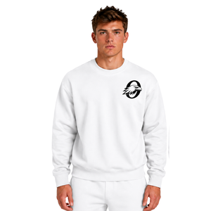 Sudadera Blanca para Hombre, Cuello Redondo, Manga Larga, Estilo Casual, Forro Polar, con Logotipo Personalizado, Ropa Deportiva de Invierno, Venta al Por Mayor - Product Image 1