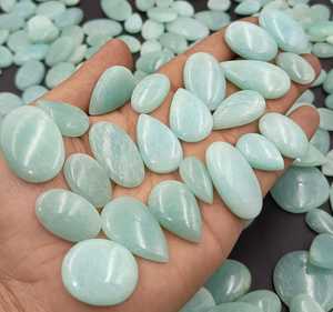 Lote de Cabujones de Amazonita Natural de Grado AAA |   Piedras Lisas Color Verde Océano para Joyería Destacada |   ARTS JEWELS - Joyas Sueltas al por Mayor - Product Image 1