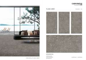 Carreaux de porcelaine émaillée polie à surface sculptée décorative 600x1200mm, grand format, pour revêtement de sol et mur, usage résidentiel et commercial - Product Image 3