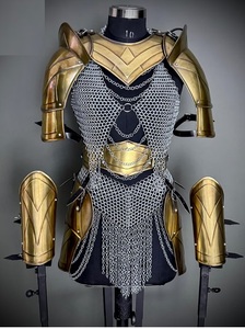 Armadura de Acero Plateada con Grabados de Estilo Medieval para Cosplay, Imitación Antigua Moderna, Modelo Brave Lady - Product Image 5