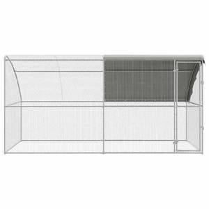 Cage à poulets en argent 2 pièces 157,48 x 78,74 x 78,74 pouces pour l'élevage des animaux - Product Image 4