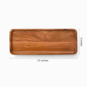 Acacia Wood <b>Disposable</b> Modern Rectangular Polished Serving Tray & Cheese <b>Plate</b> for Home Party - Product Image 2