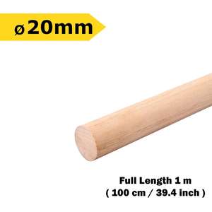 แท่งไม้กลมธรรมชาติสำหรับงานฝีมือ DIY ตกแต่งแบบตั้งพื้นขัดเงา - Product Image 2