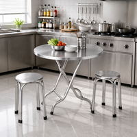 Table ronde pliante de 80 cm et 95 cm, imperméable, pour restaurant en plein air, fournie par l'usine