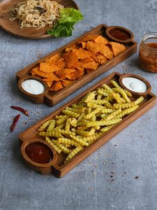 Bandeja de Servir de Madera Maciza, Plato Multiusos para Aperitivos, para Uso en el Hogar, Restaurantes y Hoteles - Product Image 5
