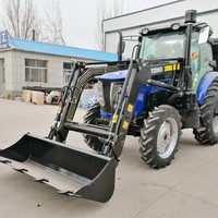 Tracteur agricole 90 CV 4x4 avec moteur Weichai, transmission automatique, pompe et chargeur frontal