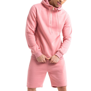 Ensemble sweat à capuche zippé et short de jogging décontracté pour homme, 100 % coton French Terry 220g, imprimé sérigraphié, séchage rapide, longueur genou - Product Image 3