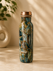 <b>Copper</b> Water <b>Bottle</b> with Nature Bird Floral Art Design Pure <b>Copper</b> <b>Drinking</b> <b>Bottle</b> Ayurvedic Wellness <b>Bottle</b> Leakproof <b>Copper</b> - Product Image 5