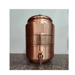 Luxury Copper Water Dispenser Durable <b>Storage</b> Container for Water with Tap Perfect for Home Kitchen Dining <b>Table</b> Catering Use - Product Image 3