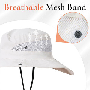 Sombrero de Pescador de Ala Ancha con Bordado Personalizado, para Pesca, Viajes, Uso Diario, Protección Solar - Product Image 5