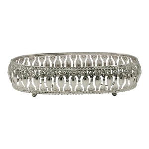 Bandeja metálica ovalada con diseño de accesorios para caballos, impresa con esmalte blanco, bandejas de plata alemana, bandeja decorativa para ideas de regalos. - Product Image 2