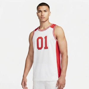 Maillot de basket-ball en mesh pour homme, personnalisable, avec col rond, pour l'entraînement - Product Image 1