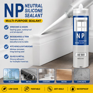 Colle silicone neutre pour étanchéité des joints <span class=keywords><strong>de</strong></span> baignoire, toilettes, douche et murs <span class=keywords><strong>de</strong></span> construction - Product Image 6