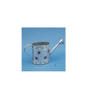 Arrosoir en métal finition antique, objet décoratif de jardin pour arroser les plantes et les fleurs, bec long, design classique - Product Image 2