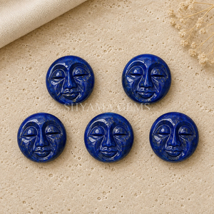 c 15mm Gemstone Cabochon Bead Round Disc Loose Stone Jewelry Making Pendant Craft Supply - Product Image 4