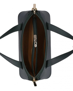 Bolso de Mano de Cuero Genuino Verde de Alta Calidad para Mujer, con Cierre, Dos Asas de Transporte, Bandolera, Venta al Por Mayor, Logotipo y Colores Personalizados OEM - Product Image 3