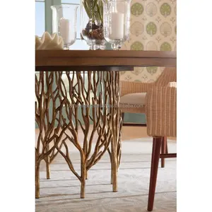 Luxury Modern <b>Console</b> <b>Table</b> Gold Base Handmade Aluminium Export Coating Antique Metal Eco-Friendly Living Room Made Zahid - Product Image 3
