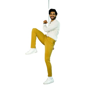 2023 Chino Pants Men Stretch Slim Classic Fit Casual Summer Pants <b>Trousers</b> Thin Cotton Elastic Waist Korean Male Business <b>Light</b> - Product Image 1