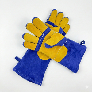 PRISAFETY Gants de soudeur en cuir de vachette et peau de daim, renforcés, pour soudage TIG – Meilleure vente - Product Image 4