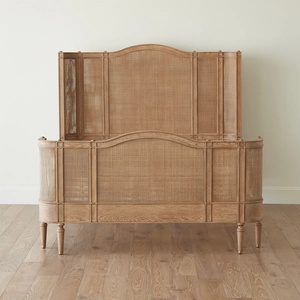 Meuble Jhonson en bois de mahogany massif de bonne qualité avec tressage en rotin et finition naturelle pour chambre à coucher - Product Image 2