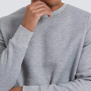 Wholesale <b>Mens</b> Hoodies Custom Printed <b>Fleece</b> Sweatshirt Casual Winter Fashion OEM <b>Men's</b> <b>Grey</b> Crew Neck Sweatshirt Regular Fit - Product Image 2