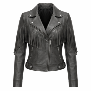 Wholesale Custom Premium <b>Vintage</b> Fringe <b>Leather</b> <b>Jacket</b> for <b>Women</b> - Direct Manufacturer & OEM Supplier - Product Image 1