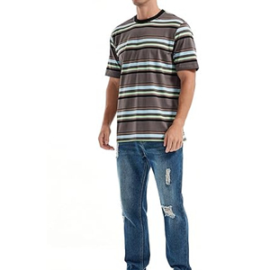 T-shirt Homme Manches Courtes Haute Qualité 100% Coton Molletonné Respirant Anti-boulochage Anti-plis Décontracté Extérieur - Product Image 5