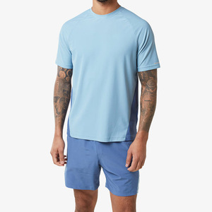 Ensemble de shorts décontractés pour hommes, nouveau modèle, t-shirt à manches courtes et short, ensemble de survêtement d'été, ensemble de 2 pièces en coton respirant pour hommes - Product Image 3