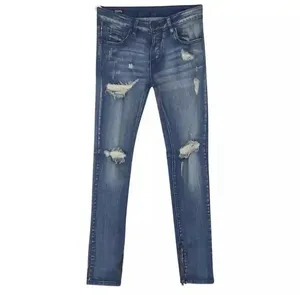 Pantalon décontracté d'hiver pour homme en denim coupe droite vintage, délavage moyen, de haute qualité, style trench américain, avec logo personnalisé, Nouveau - Product Image 5
