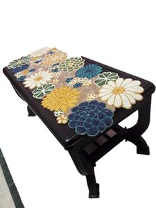 Bohemian Floral Embroidered Table <b>Runner</b> Cotton <b>Washable</b> Home Decor - Product Image 1
