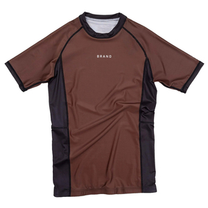 Good Quality Rash Guards For Adult Brown <b>Black</b> Color Stretchable <b>Compression</b> <b>Shirts</b> For Men's With OEM Service - Product Image 1