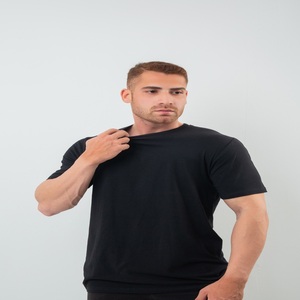 Camisetas de Jersey Lisas Casuales para Hombre, 200 Gramos, Corte Holgado, Manga Corta, Cuello Redondo, Transpirables, de Secado Rápido, Comprimidas - Product Image 2