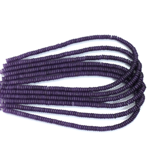 Cuentas Planas de Cuarzo Color Charoita |   Cuentas de Cuarzo Púrpura para la Elaboración de Joyas |   Cuentas Heishi de 15 pulgadas - Product Image 2