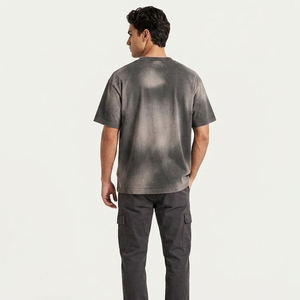 Camiseta Oversize Personalizada con Lavado Ácido, 100% Algodón, Efecto Vintage Desgastado, de Alto Gramaje, Unisex, Cuello Redondo, Lisa para Impresión OEM ODM - Product Image 3