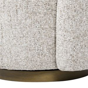Poltrona Girevole Duo da 31,5 Pollici in Ciniglia Multicolore Beige con Bracciolo Singolo per Soggiorno - Product Image 3