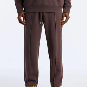 Pantalon de survêtement marron pour homme, taille élastique avec cordon de serrage, décontracté, pour l'automne, avec poches latérales, en tissu tricoté respirant - Product Image 5