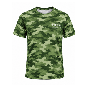 Forest <b>Green</b> Camo <b>T</b> <b>Shirt</b> <b>Men</b> Short Sleeve Crew Neck Camouflage Printed Athletic Training Gym Workout Performance Sportswear - Product Image 1