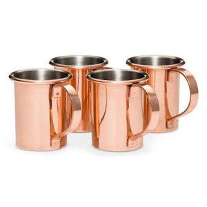 Vintage Design Solid Copper Beer Tankard with Stylish Metal Handle Food Safe Lacquered <b>Footed</b> Copper <b>Mug</b> for Cocktails Water - Product Image 5