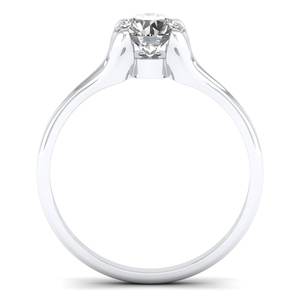 Anillos de compromiso REYES personalizados de oro sólido de 14 quilates con diamante de corte redondo de 0.84 quilates cultivado en laboratorio CVD para mujer, precio al por mayor, joyería fina. - Product Image 4