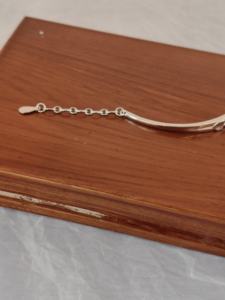 Revalia 925 Sterling Silver Heart <b>Charm</b> <b>Bangle</b> Women Cubic Zirconia Micro Insert Inlay Romantic Fashion Jewelry High Polish - Product Image 2