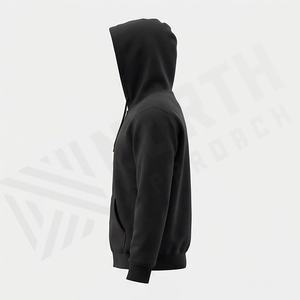 Sweat à capuche uni personnalisé pour homme, en polaire écologique, épais, qualité supérieure, vente en gros pour le streetwear en ligne - Product Image 3